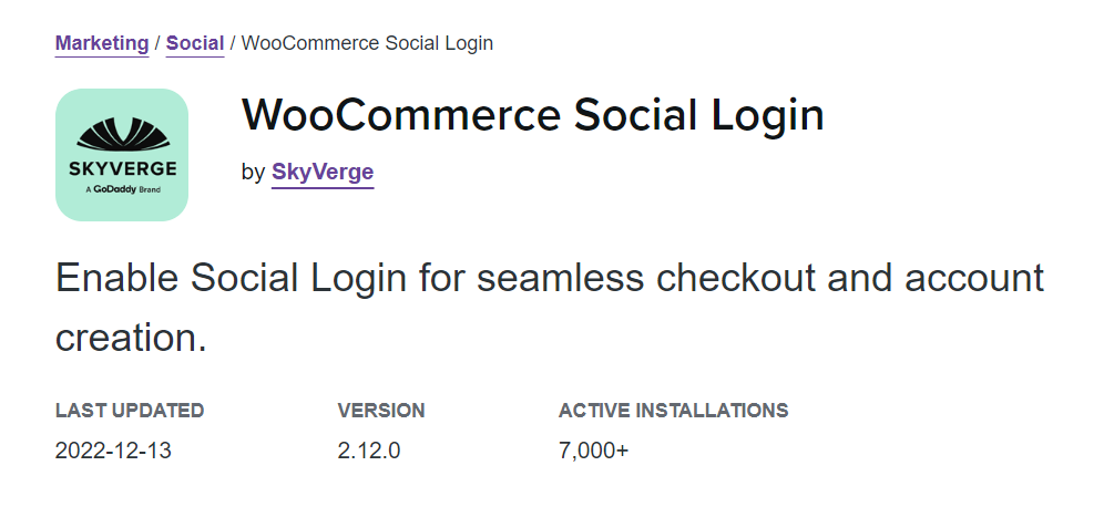 Woocommerce social login plugin