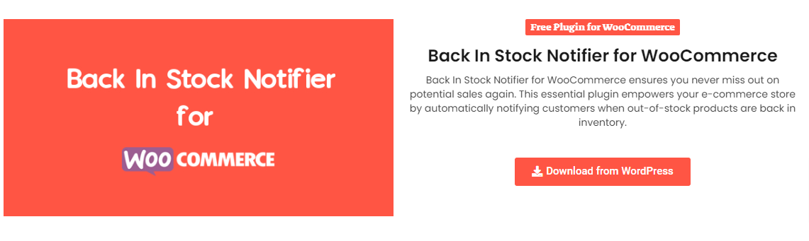 Back In Stock Notifier for WooCommerce 
