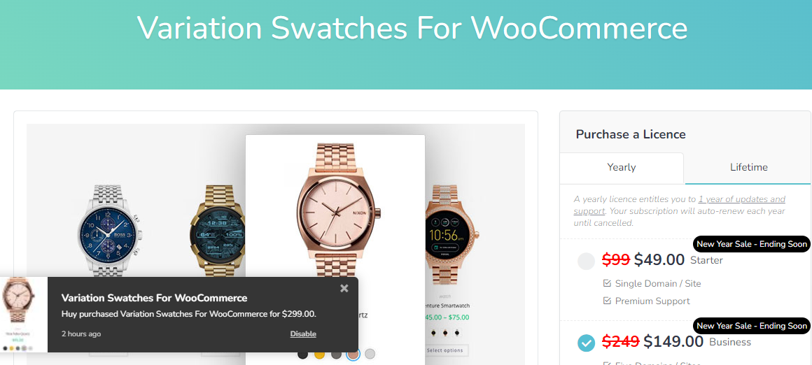 Woocommerce Variation Swatches plugin