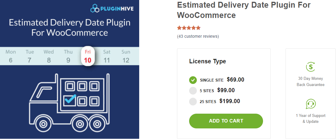 Estimated Delivery Date Plugin For WooCommerce