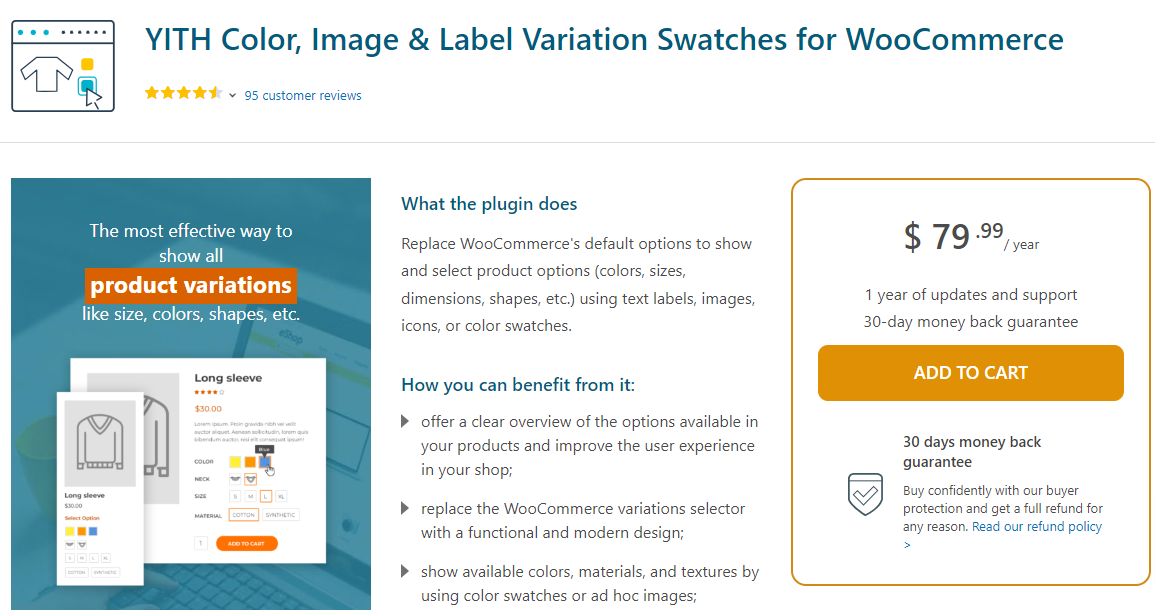 YITH Color, Image & Label Variation Swatches for WooCommerce